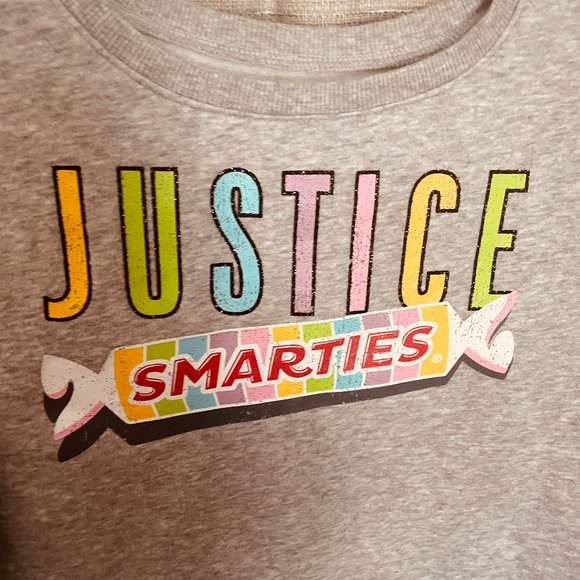 Teen Girl Justice Smarties Gray Sweatshirt-14/16 - Picture 2 of 4